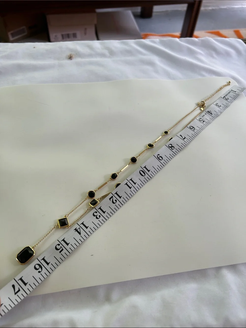 🖤 Kate Spade New York Gold-Tone & Black Faceted Stone Lariat Y-Necklace